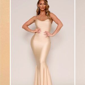 Moda Glam Boutique Champagne Jersey Dress